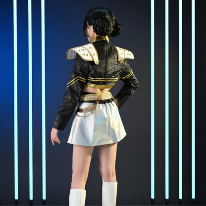Rolecosplay Kpop Demon Hunter Zoey Golden Black Set Cosplay Costume