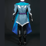 Cosplay costume with blue and black design on a dark background Rolecosplay LOL Aphelios Cosplay Costume