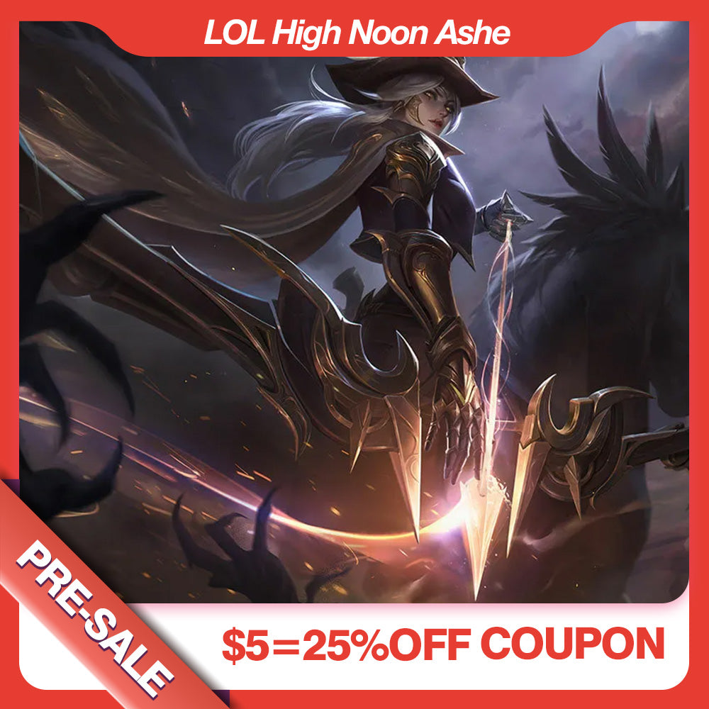 Rolecosplay LOL High Noon Ashe Cosplay Costume pre sale