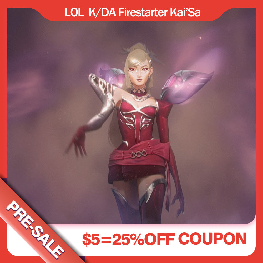 Rolecosplay LOL K/DA Firestarter Kai'Sa Cosplay Costume Pre-Sale