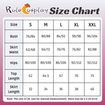 Rolecosplay LOL Spirit Blossom Zyra Cosplay Costume size chart