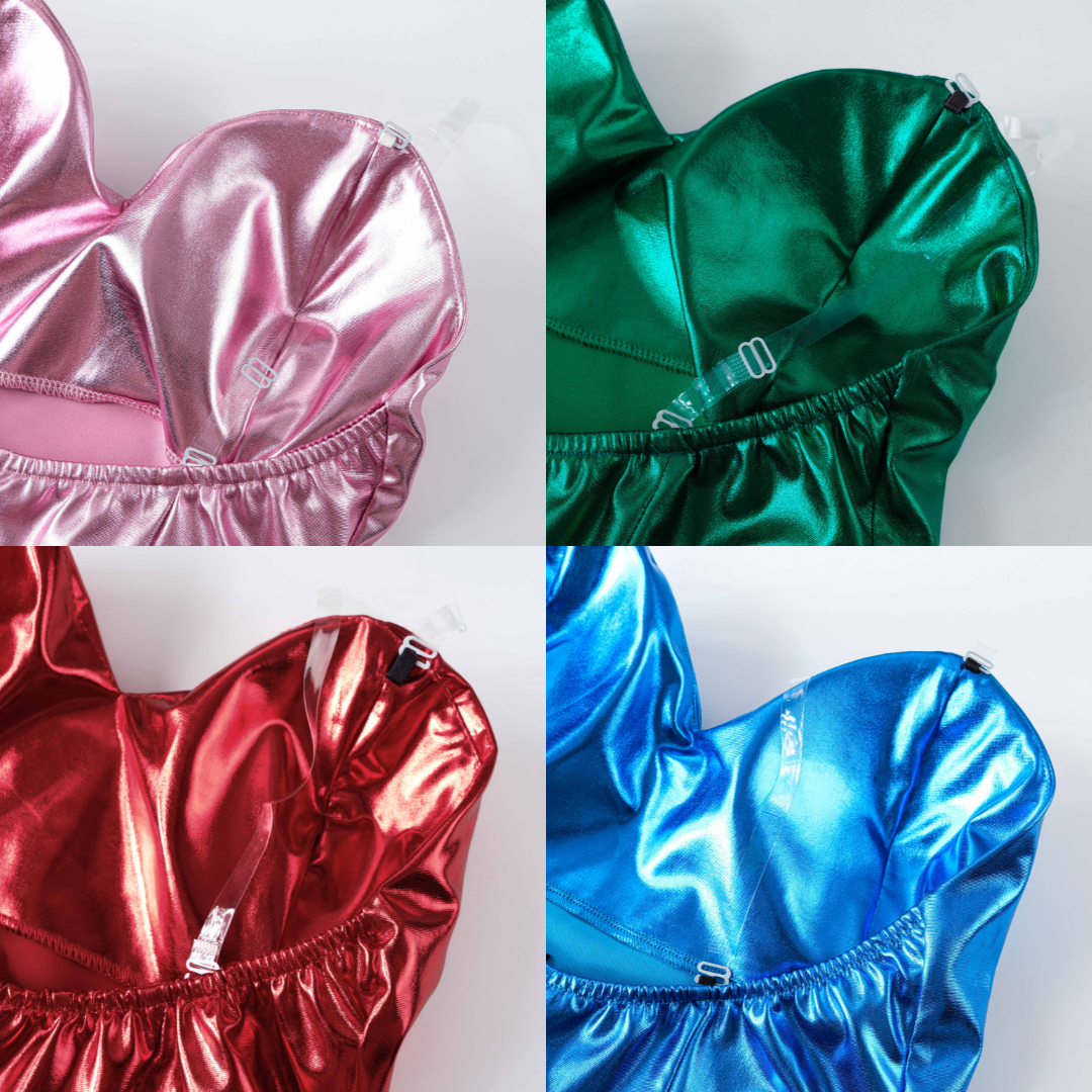 Rolecosplay Multi-Color Glossy Bunny Bodysuit Set Sexy Cosplay