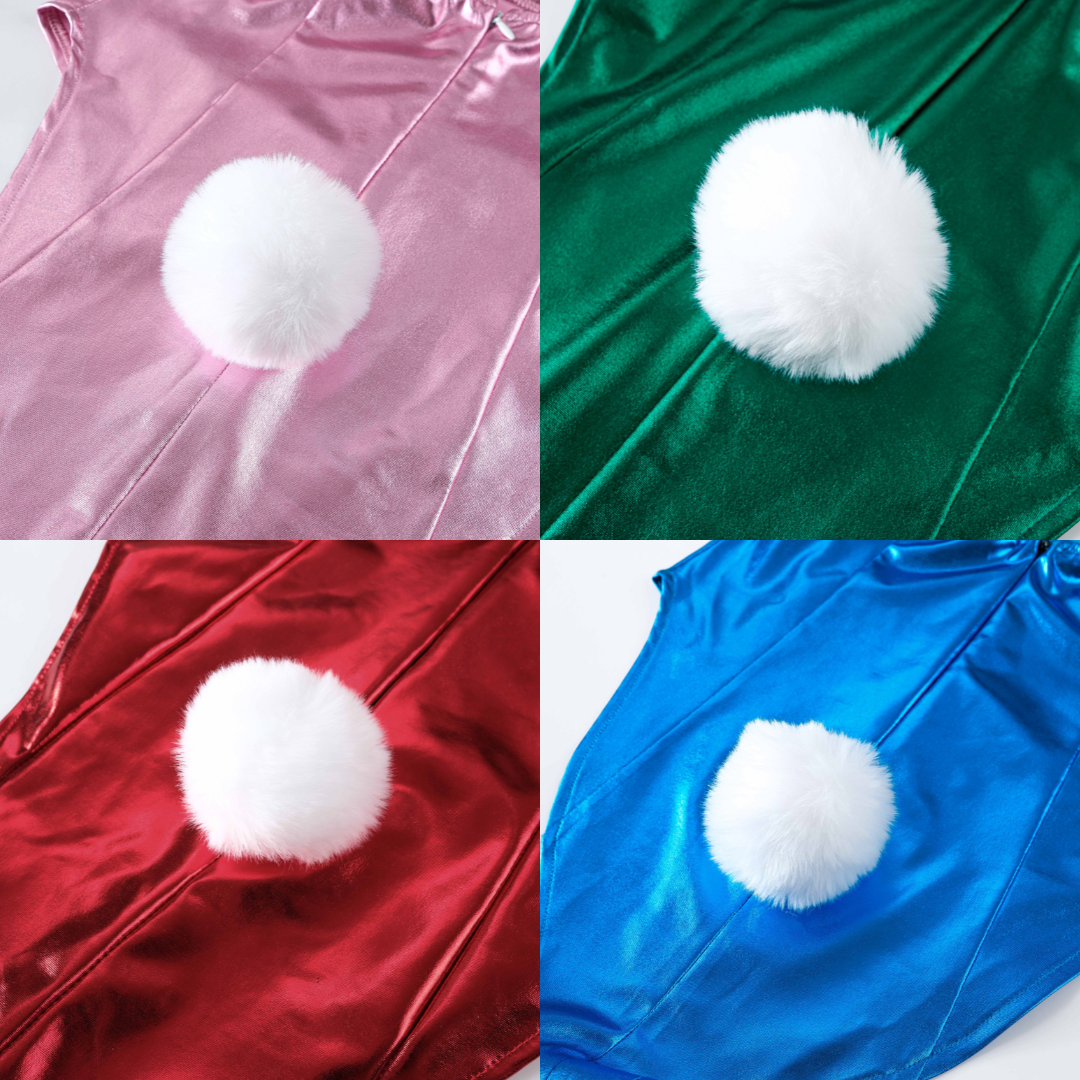 Rolecosplay Multi-Color Glossy Bunny Bodysuit Set Sexy Cosplay