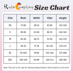 Rolecosplay NIKKE Alice Hoodie Cute Cosplay Costume size chart