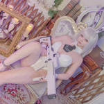 Rolecosplay NIKKE Black Sexy Bunny Suit Blonc Cosplay Costume