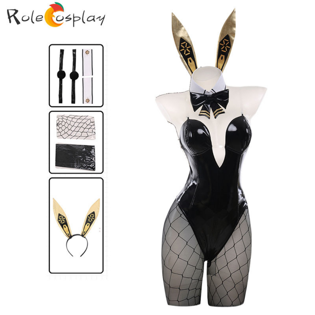 Rolecosplay NIKKE Black Sexy Bunny Suit Noir Cosplay Costume