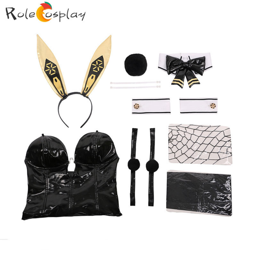 Rolecosplay NIKKE Black Sexy Bunny Suit Noir Cosplay Costume