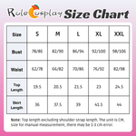 Rolecosplay NIKKE Dorothy Maid Cosplay Costume Full Set Size Chart