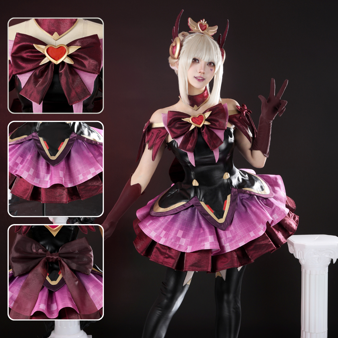 Rolecosplay Overwatch Magical Girl Juno Cosplay Costume Black Red Set