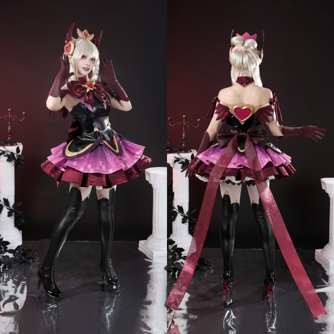 Rolecosplay Overwatch Magical Girl Juno Cosplay Costume Black Red Set