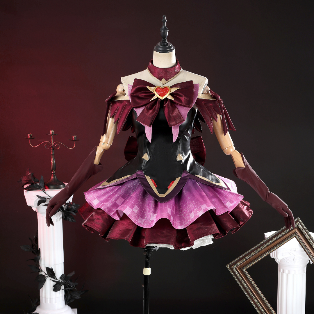 Rolecosplay Overwatch Magical Girl Juno Cosplay Costume Black Red Set