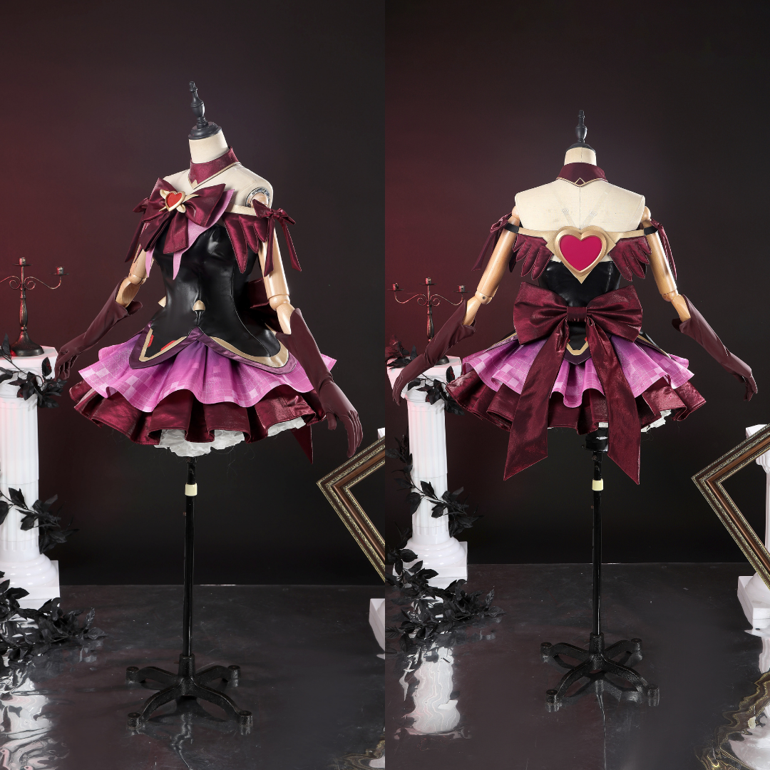 Rolecosplay Overwatch Magical Girl Juno Cosplay Costume Black Red Set