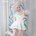 Rolecosplay pastel maid costume wig set model view
