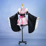Rolecosplay pink and black maid costume back view