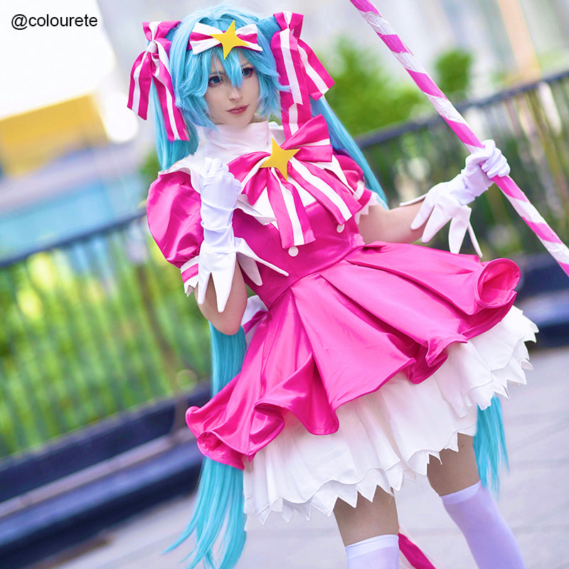 【Ready to ship】Rolecosplay Retry Now Singer Pink Dress Magical Cosplay Costume In Stock