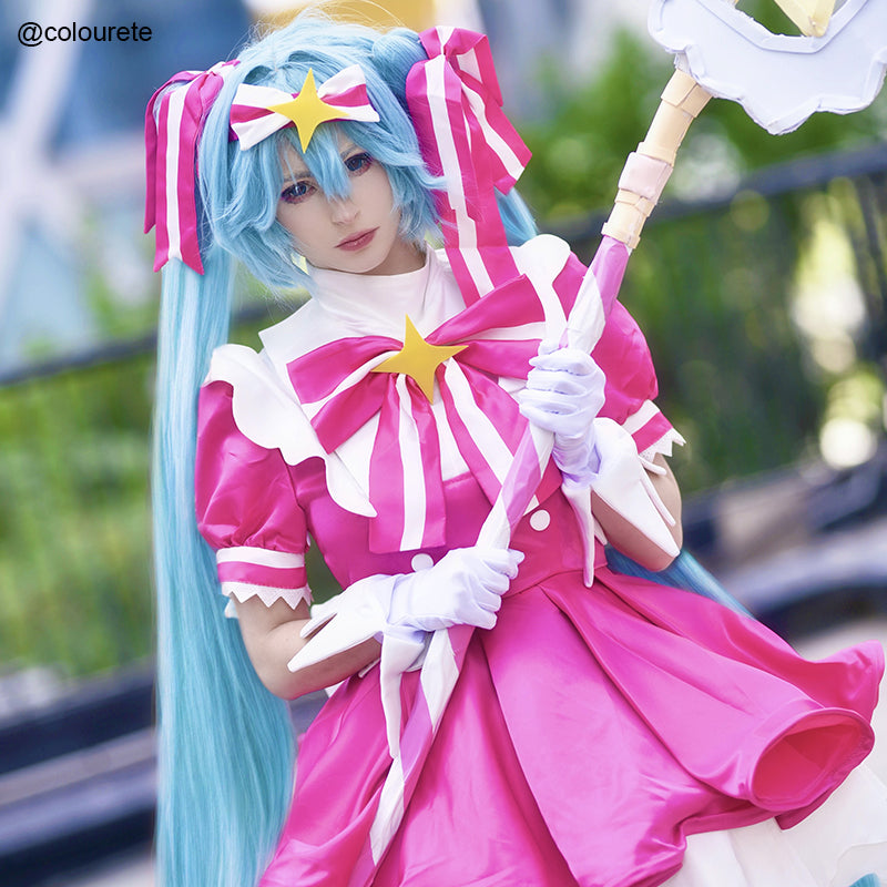 【Ready to ship】Rolecosplay Retry Now Singer Pink Dress Magical Cosplay Costume In Stock