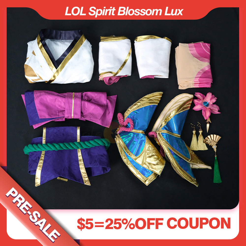 Rolecosplay Spirit Blossom Lux Cosplay Costume LOL Outfit pre sale