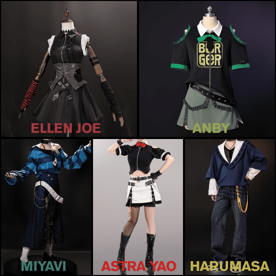 Rolecosplay Zenless Zone Zero FES Anby Ellen Miyavi Astra Harumasa Cosplay Costume