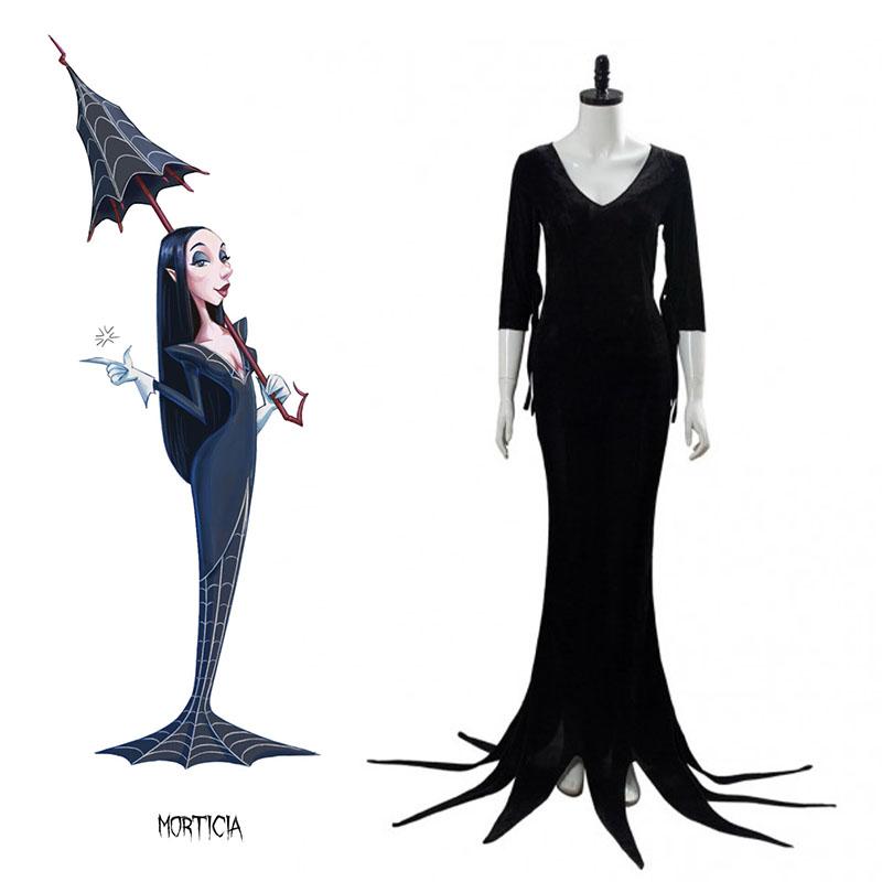 Addams Family Morticia Halloween Cosplay Costume