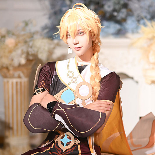 Game Genshin Impact Traveler Aether Male Cosplay Costume