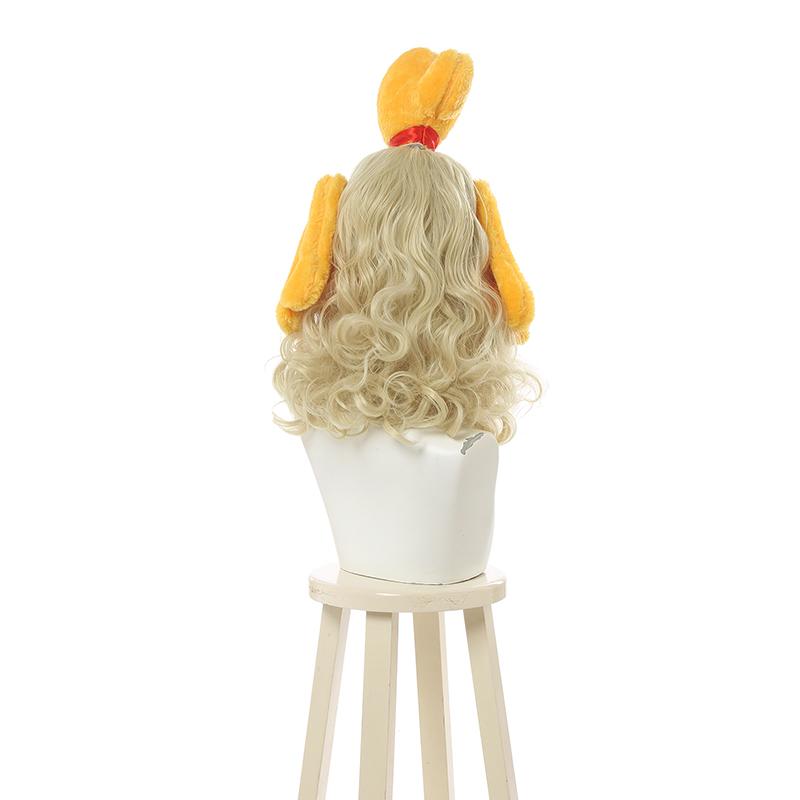 Animal Crossing Isbelle Long Curly Blond Cosplay Wigs