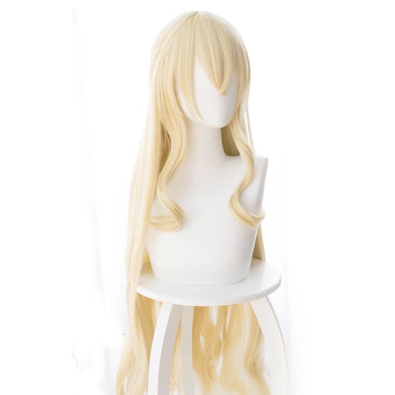 Anime Goblin Slayer Onna Shinkan Blonde 100cm Lang Cosplay wigs
