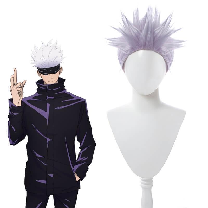 Anime Jujutsu Kaisen Satoru Gojo Short Grey Men Cosplay Wigs