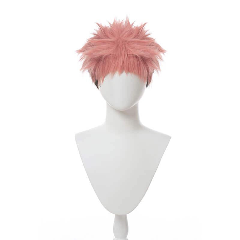 Anime Jujutsu Kaisen Yuji Itadori Pink mixed Black Men Cosplay Wigs