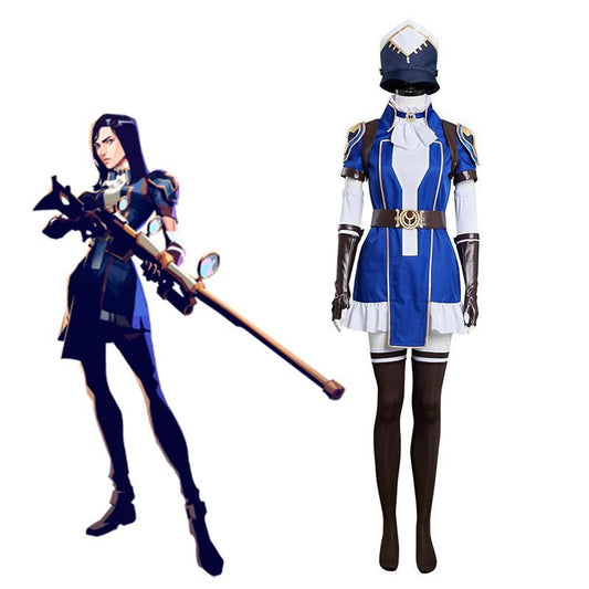 Anime LOL Arcane Caitlyn Policewoman Cosplay Costume