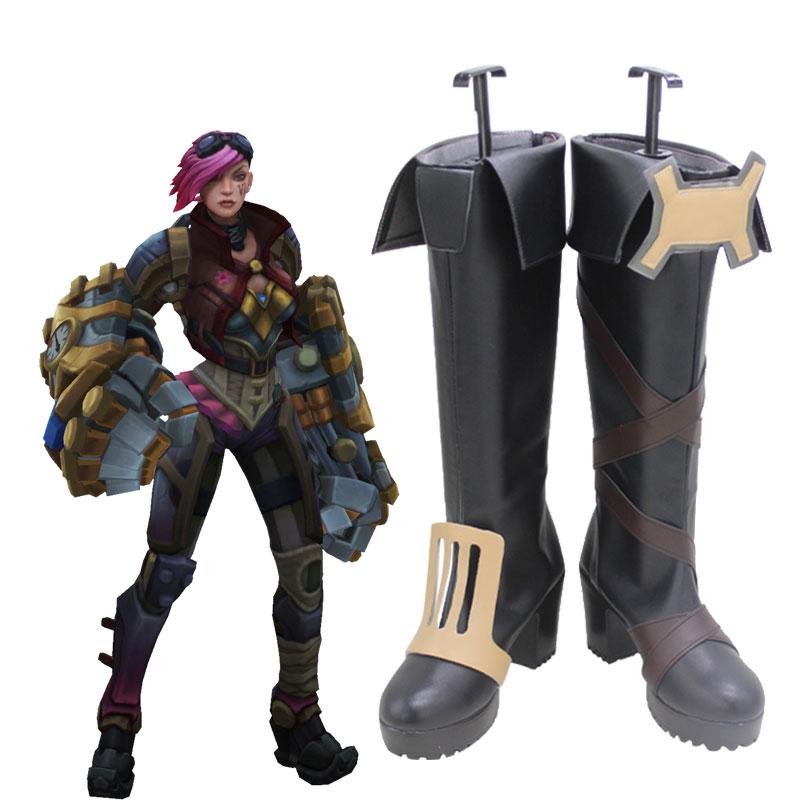 LOL Arcane Vi Cosplay Shoes