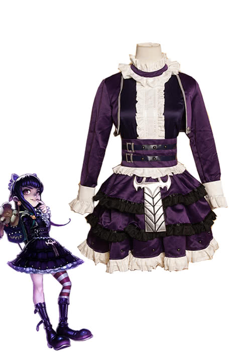 LOL Game Annie Purple Cosplay Costumes Dress 