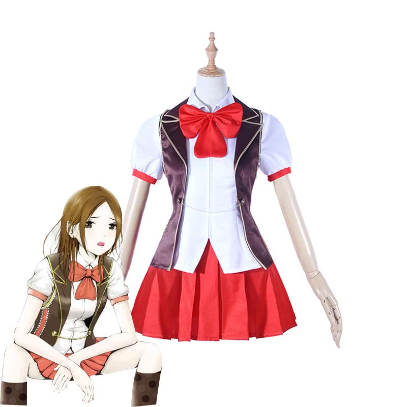Back Street Girls Uniform Suit Red Skirt Tie Dress Cosplay Costume-1