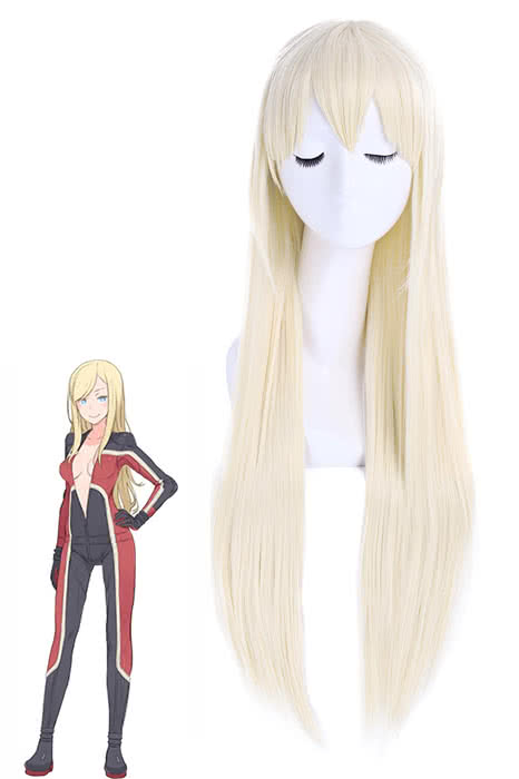 Gintama Sarutobi Ayame Long Beige Straight Cosplay Wigs For Women