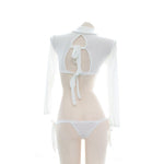 Beige Sexy Lingerie Uniform Cosplay