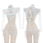 Beige Sexy Lingerie Uniform Cosplay
