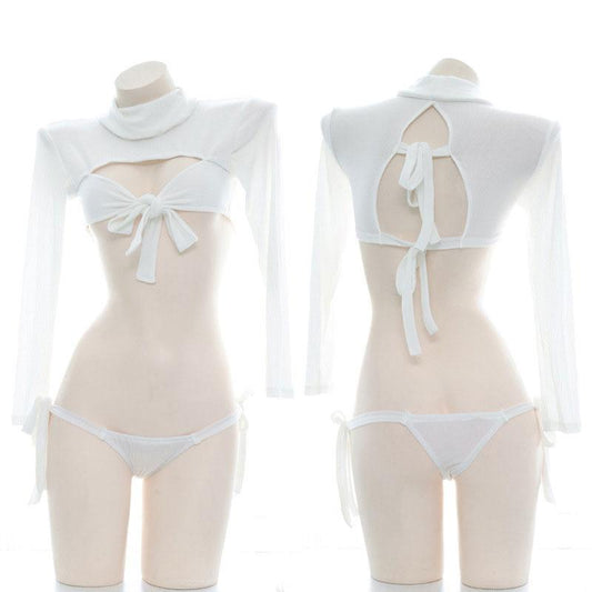 Beige Sexy Lingerie Uniform Cosplay