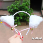 White cat ear hoop