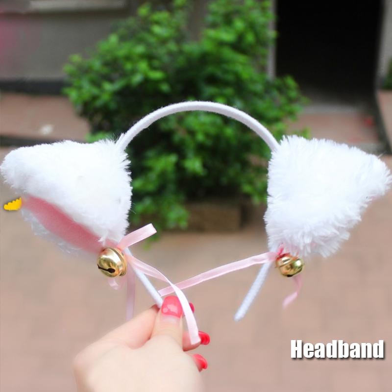 White cat ear hoop