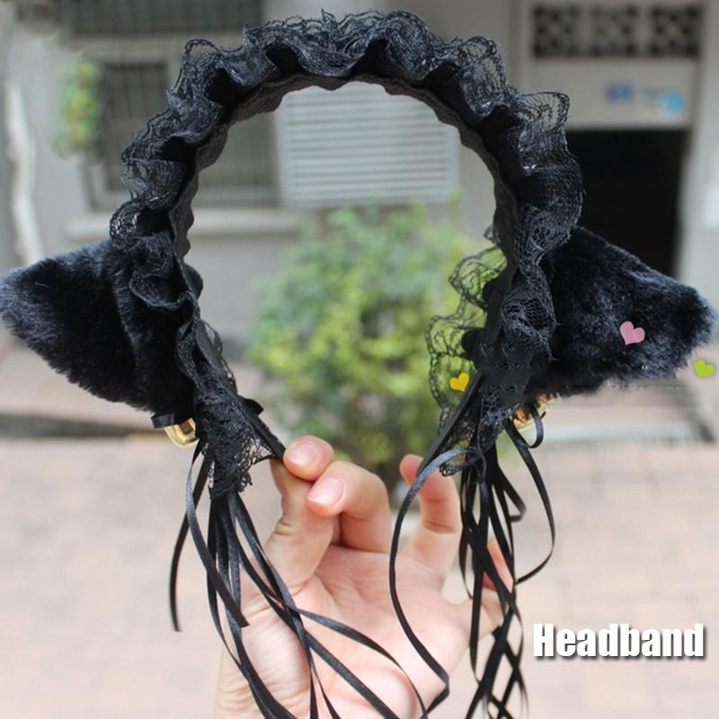 Lace black headband