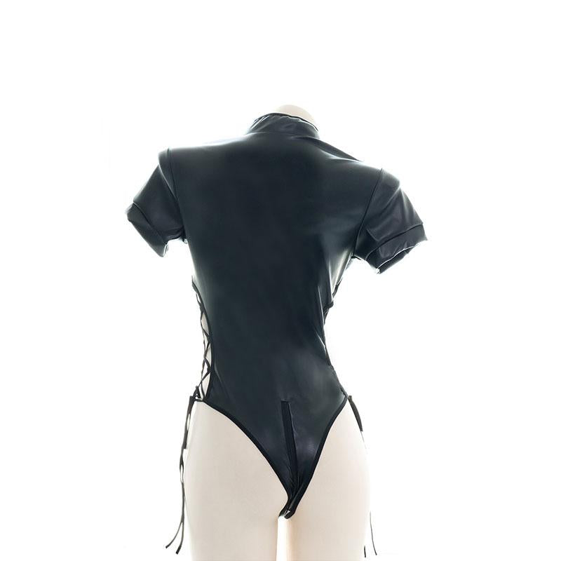 Black Bodysuit Tights Sexy Lingerie Cosplay Costume 