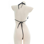 Black Bow Sexy Bikini Cosplay Costume