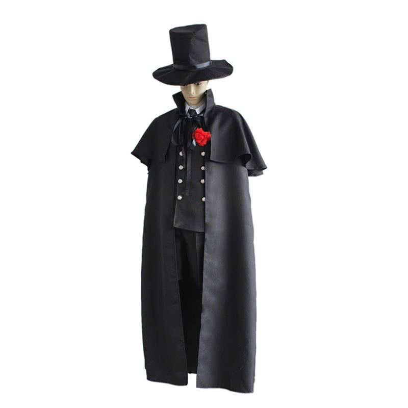 Black Butler Ciel Phantomhiv Funeral Canonicals Cosplay Costume 