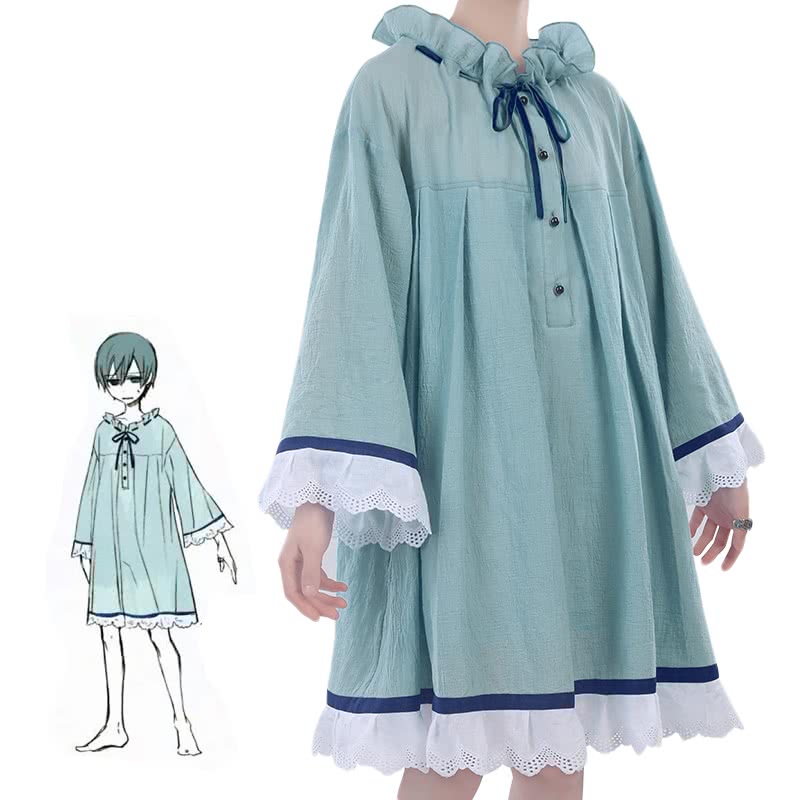 Black Butler Ciel Phantomhive Blue Retro nightdress Cosplay Costume