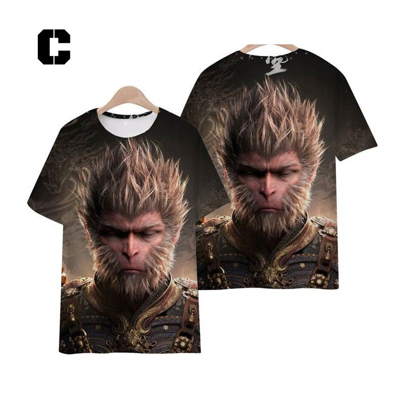 Black Myth Wukong Wukong Fanart T-shirt Cosplay Costume