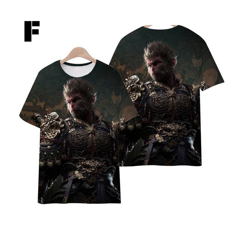 Black Myth Wukong Wukong Fanart T-shirt Cosplay Costume