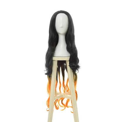 Blade of Demon  Kimetsu no Yaiba Nezuko Kamado Black Brown Long Wave Cosplay Wigs