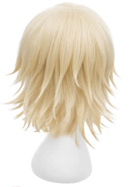 Bleach Urahara Kisuke Short Clurly Blonde Anime Cosplay Wigs