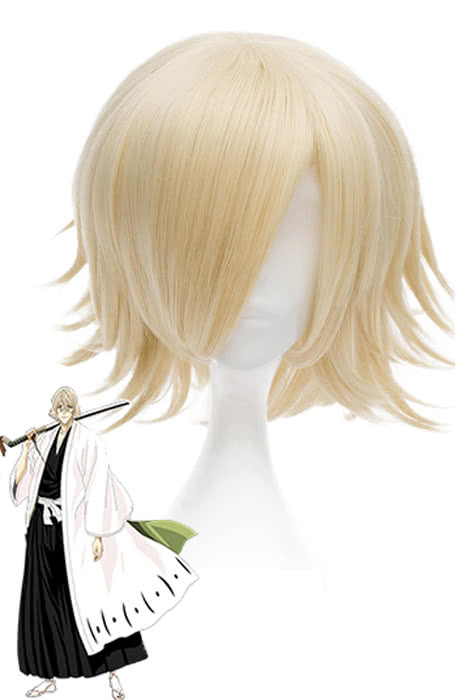 Bleach Urahara Kisuke Short Clurly Blonde Anime Cosplay Wigs