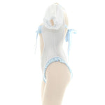 Blue Backless Bow-Knot Underwear Cosplay Costume