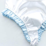 Blue Backless Bow-Knot Underwear Cosplay Costume